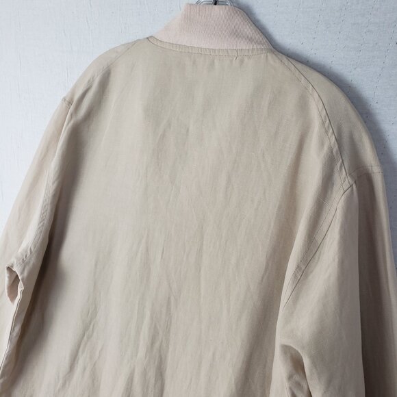 NWT Westport Black Summer Linen Blend Blouson Jacket in Stone size L Tall Casual - Picture 11 of 12
